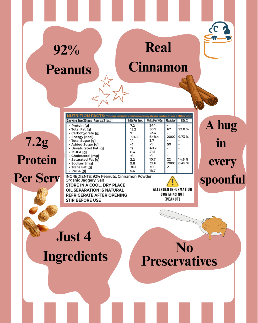 Cinnamon Peanut Butter [300g]